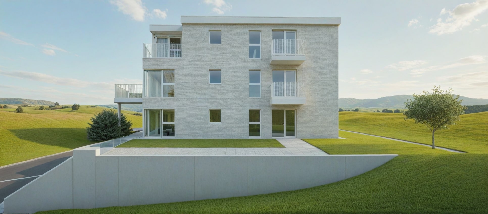 Neubau Vierfamilienhaus im Bezirk Horgen - Aussenansicht Nord