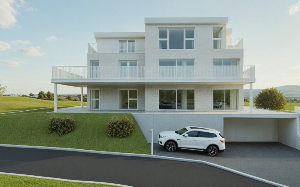 Neubau Vierfamilienhaus im Bezirk Horgen - Aussenansicht Ost