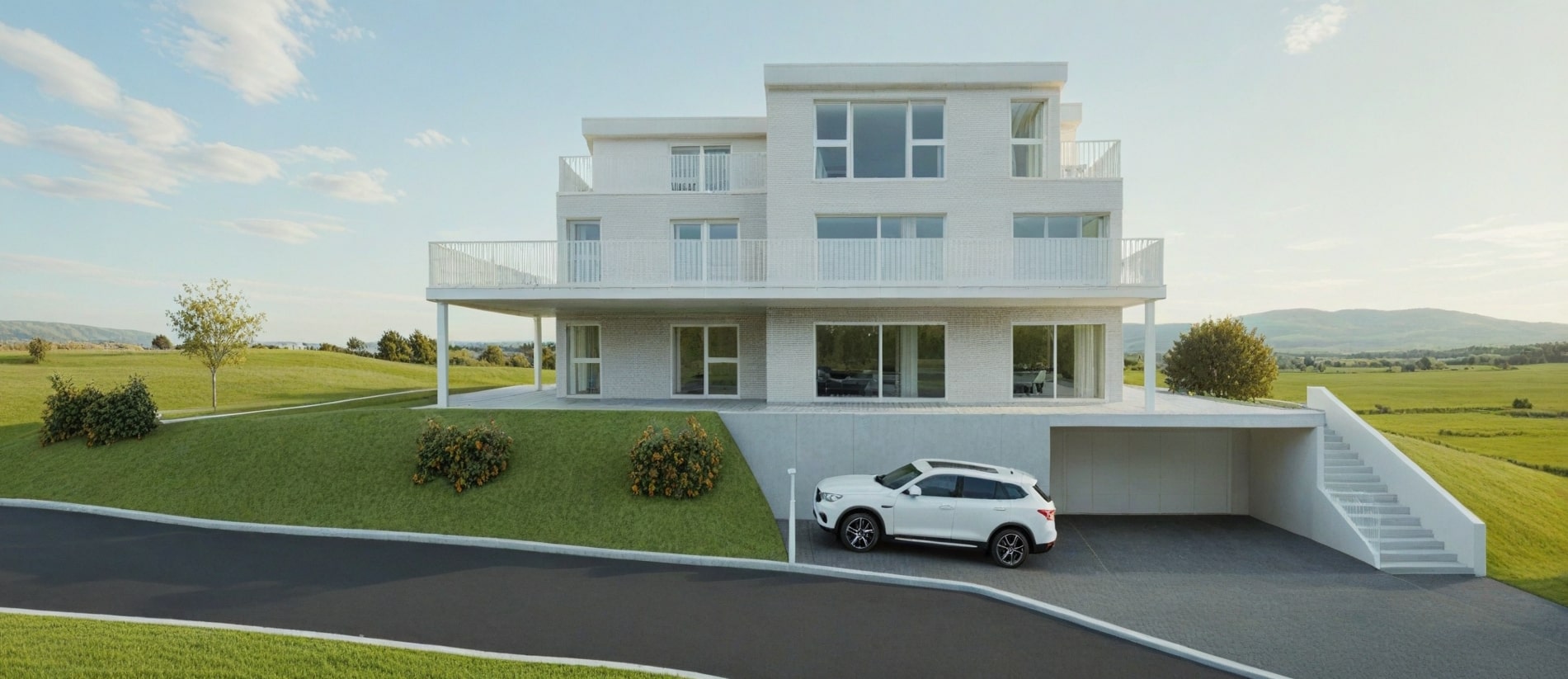 Neubau Vierfamilienhaus im Bezirk Horgen - Aussenansicht Ost