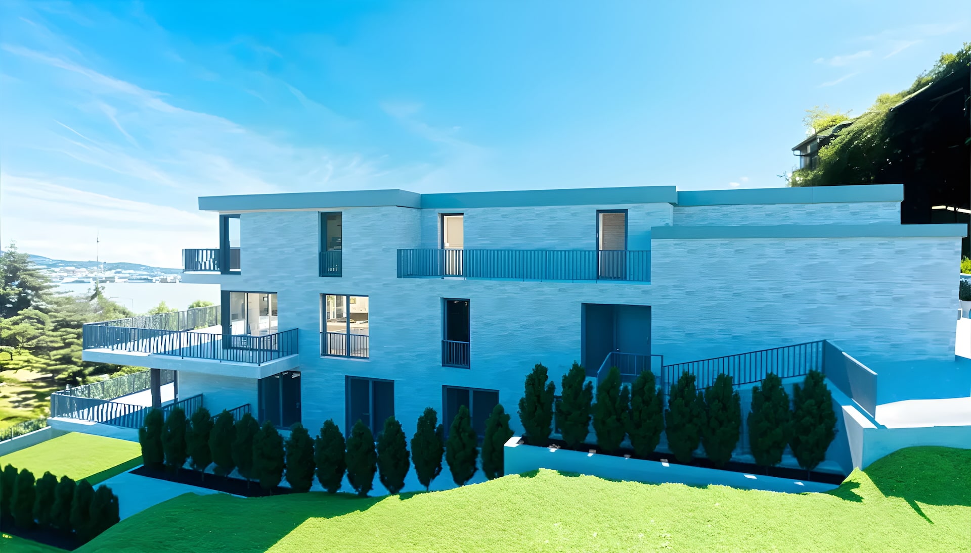Neubau Zweifamilienhaus im Bezirk Horgen - Aussenansicht Nord