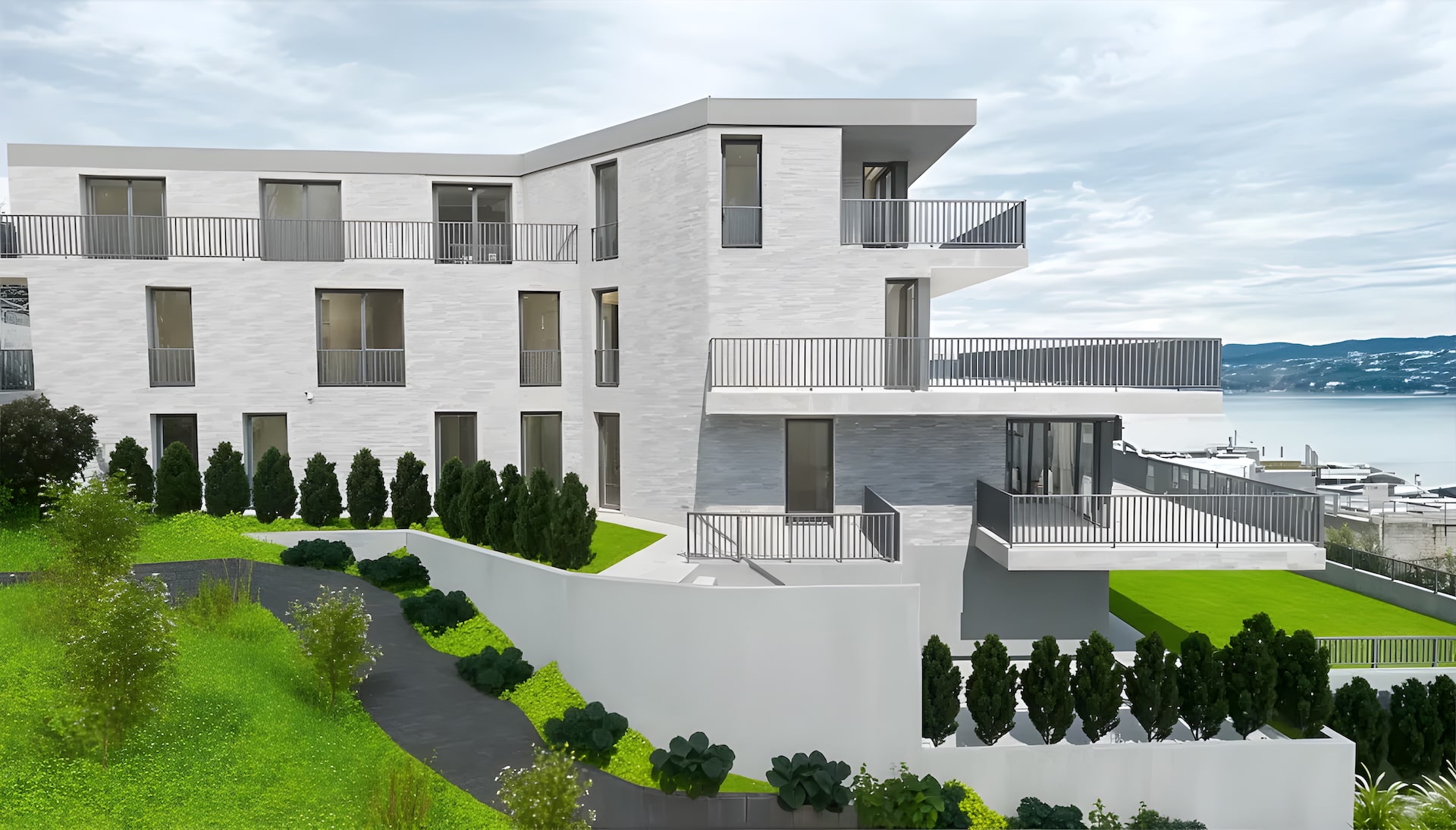 Neubau Zweifamilienhaus im Bezirk Horgen - Aussenansicht Süd