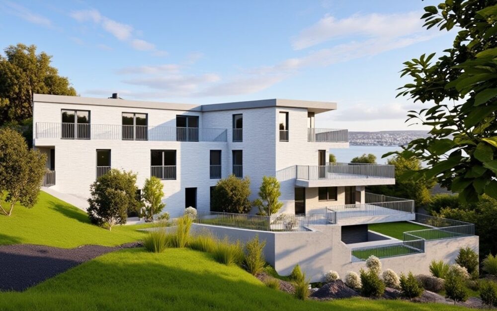 Neubau Zweifamilienhaus im Bezirk Horgen - Aussenansicht Süd