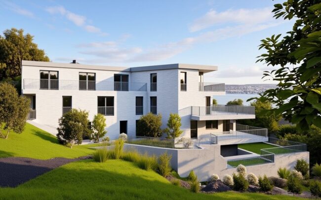 Neubau Zweifamilienhaus im Bezirk Horgen - Aussenansicht Süd