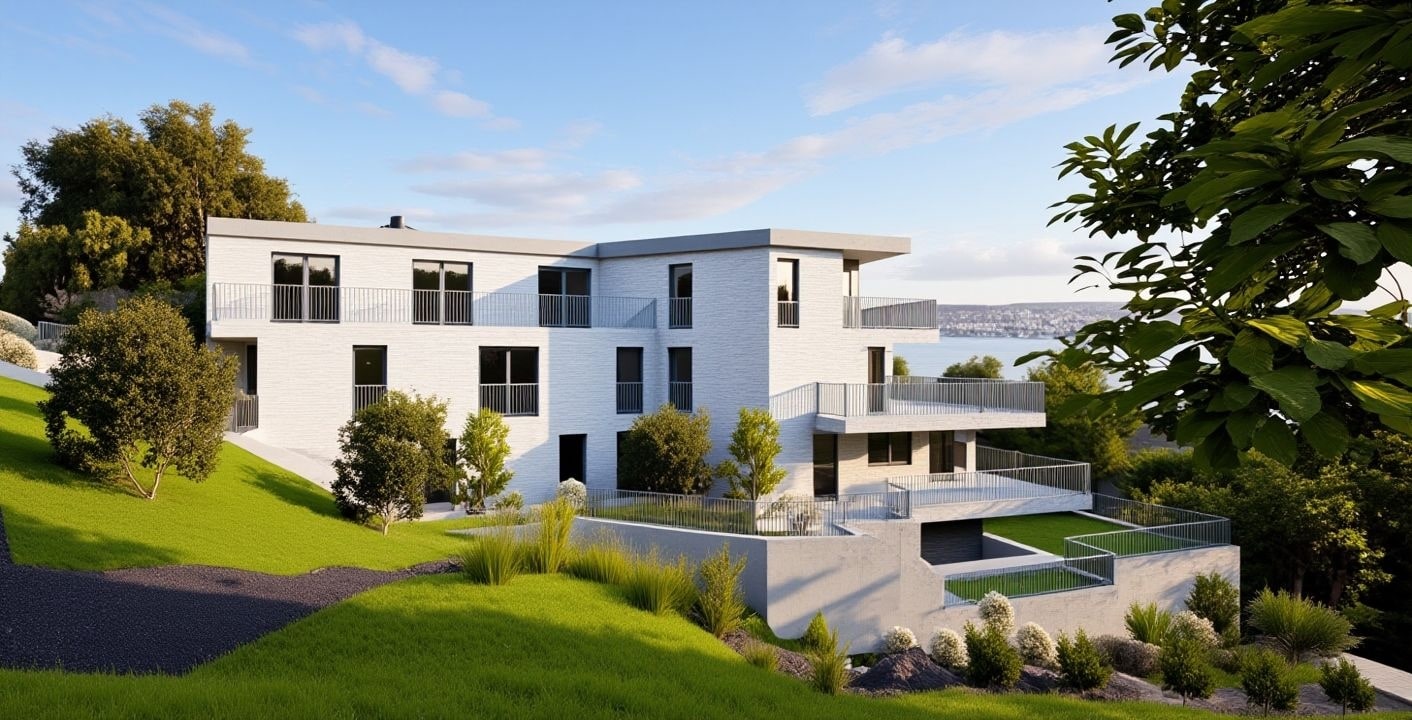 Neubau Zweifamilienhaus im Bezirk Horgen - Aussenansicht Süd