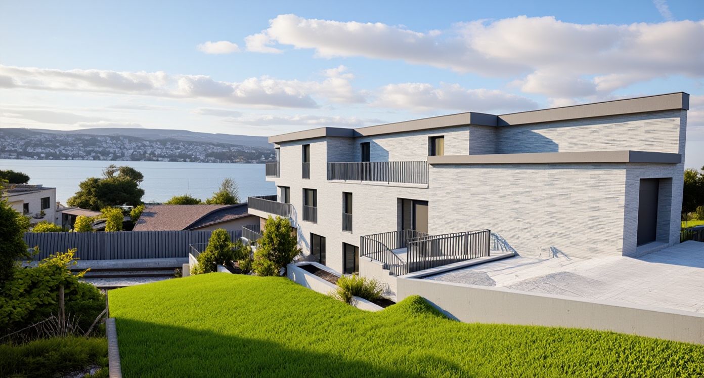 Neubau Zweifamilienhaus im Bezirk Horgen - Aussenansicht West